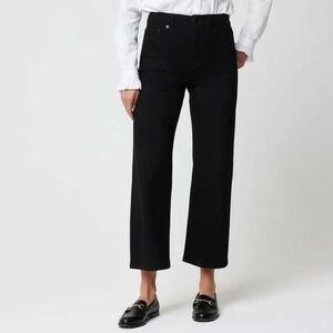NWT J. Crew Wide Leg Crop Jeans 31T Tall Black All Day Stretch